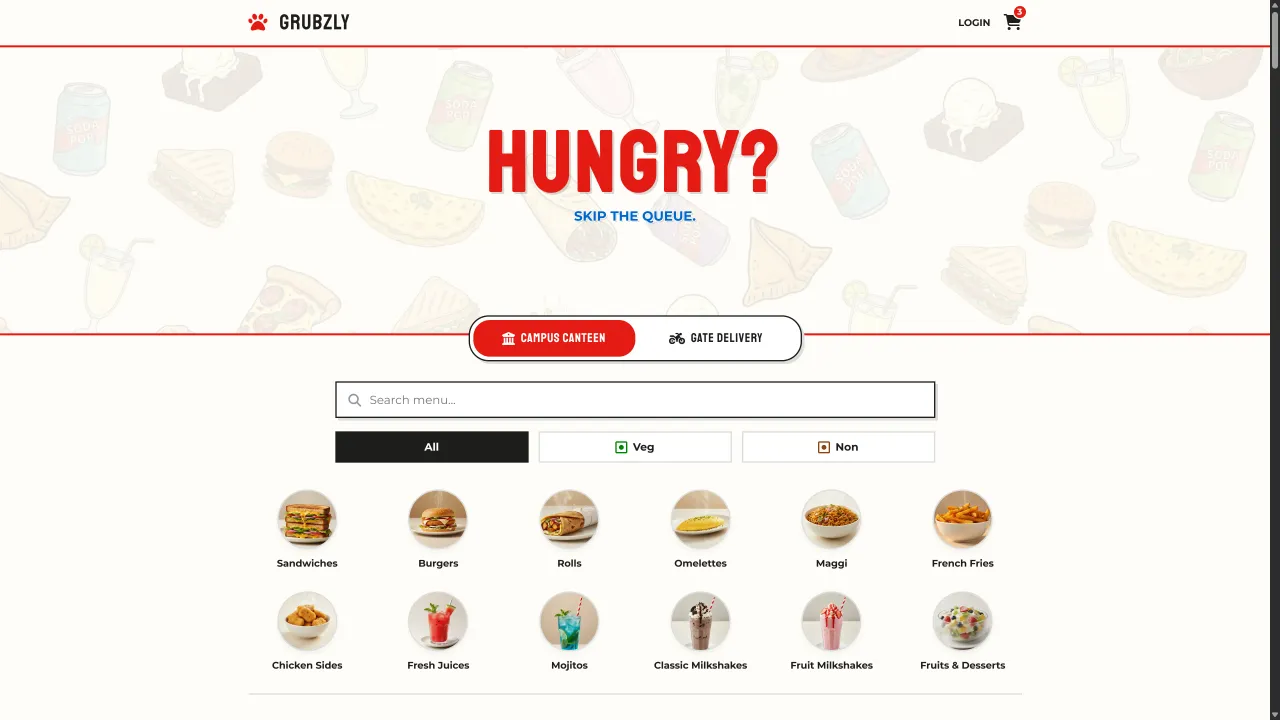 Grubzly design project by 66pixels