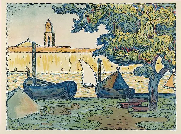 Artistic representation of Saint-Tropez, signifying 66pixels' heritage: 'The Port of St. Tropez' by Paul Signac, 1894